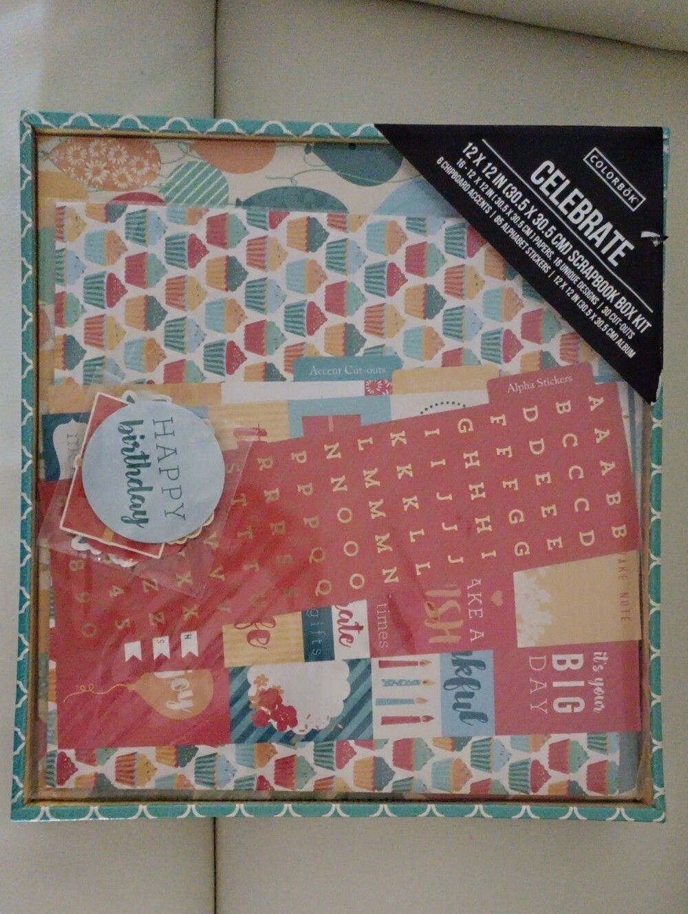 Celebrate Scrapbook Box Kit - Multicolor